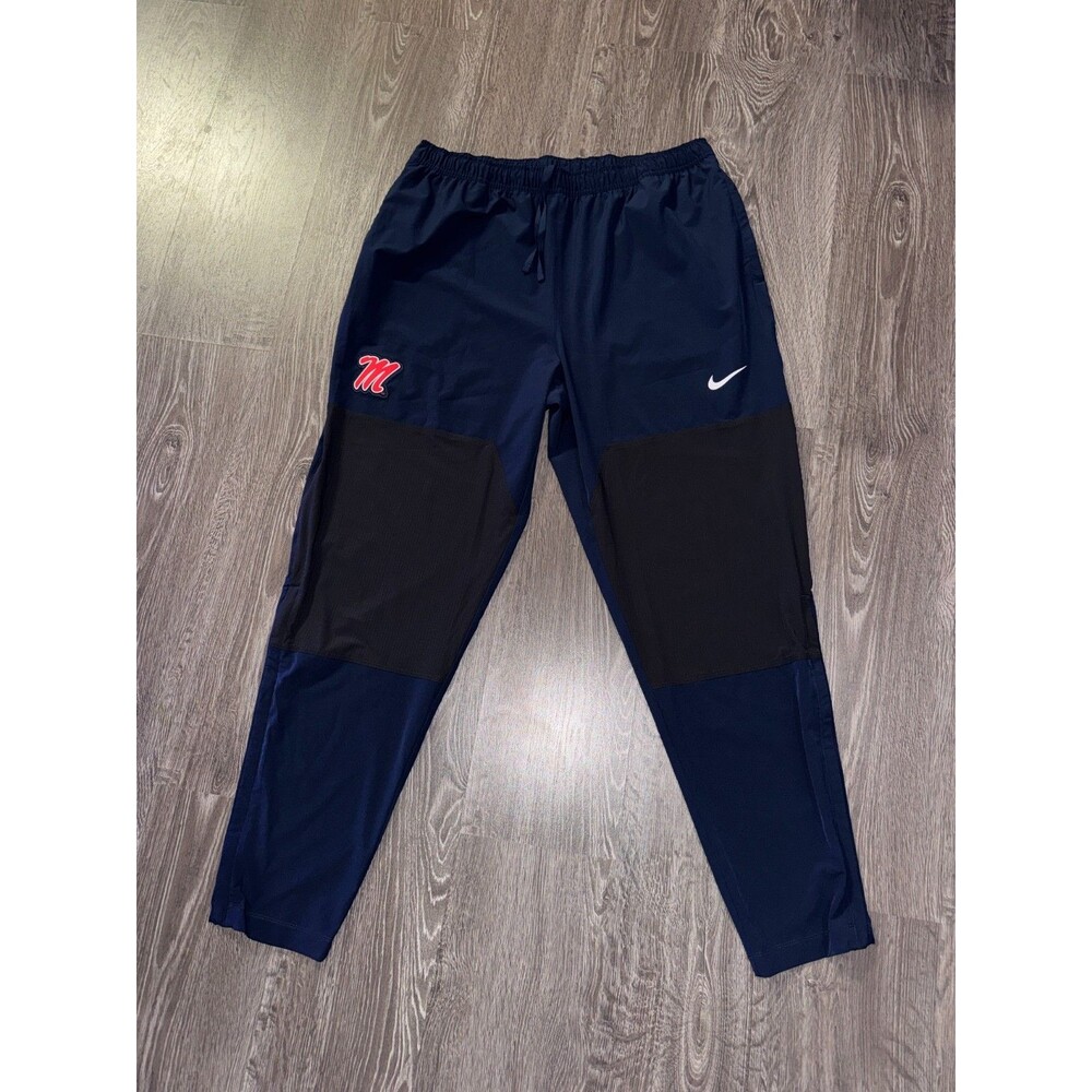 Mens XL Nike Ole Miss Rebels Football Team Issued On-Field Woven Track Pants NEW